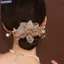 Bluelover Thanh Lịch Kim Cương Giả Hoa Dây Buộc Tóc Nữ Đuôi Ngựa Bóng Đầu Dây Cao Su Scrunchie Nhẫn Mới