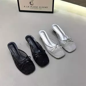 TT Lưới Nơ Dép Nữ Mùa Hè Tính Khí Tất Cả Trận Đấu Dép Dép Sau Rỗng Giày Đơn 2026 Nửa