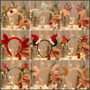 YT4 Đồ trang trí Giáng sinh tóc người lớn ăn mặc gạc kẹp tóc băng đô trẻ em dễ thương quà tặng nhỏ vương miện