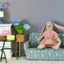 HFTOY Nhà Búp Bê Sofa Micro Cảnh Handmade Lắp Ráp Mô Hình DIY Nội Thất Thu Nhỏ Chơi Nhà Phong Cảnh Búp Bê Phụ Kiện ~