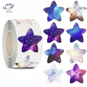 HFTOY 500 CÁI Tự dính Star Space Stiers Phần thưởng Quà tặng trang trí có nhãn cứng hơn 1 Inch ~