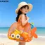 Túi đựng đồ chơi KANGN, Túi đi biển du lịch dung tích lớn hoạt hình, Túi vệ sinh bơi lưới có thể gập lại di động dễ thương