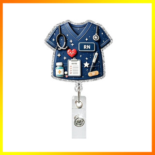 Tinh Tế Xoay Được Id Giá Đỡ Xoay Được Huy Hiệu Y Tế Cuộn Dễ Thương Phong Cách Nha Khoa Đồng Nhất Huy Hiệu Cuộn Cho Nhân Viên Văn Phòng Làm Việc Thẻ Id Y Tá Nha Khoa