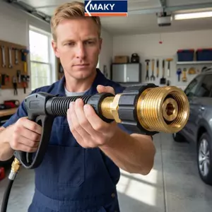 Máy rửa áp lực cao MAKY Bộ chuyển đổi đầu nối Qui M22 14mm 15mm đến 3 8 1 4 Chống rò rỉ để làm sạch sân xe VN