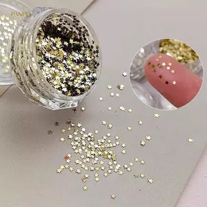PNPIA- 1mm Mini Ngôi Sao Lấp Lánh Móng Tay Lấp Lánh Lấp Lánh Pentagram Trang Trí Móng Tay Salon Thiết Kế Phụ Kiện Dễ Thương DIY Nail Art Design