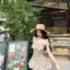 Đầm không tay hoa cổ điển một vai Mùa hè viền nấm Váy ôm vừa vặn Hot Girl eo hẹp chữ a S