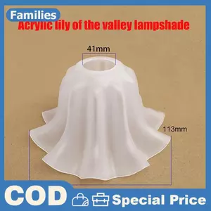 E27 Acrylic Chuông Phong Lan Chụp Đèn Treo Phụ Kiện Bàn DIY Treo Tường Đêm Nhà Hàng Đèn Chùm Thay Thế
