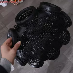 Lồng lưới cá đen COSCOVED, Bẫy lười nhựa bền, Nồi câu 3 / 6 / 8 lỗ Dễ dàng lắp đặt Bẫy câu cá đa chức năng Cá hỗn hợp