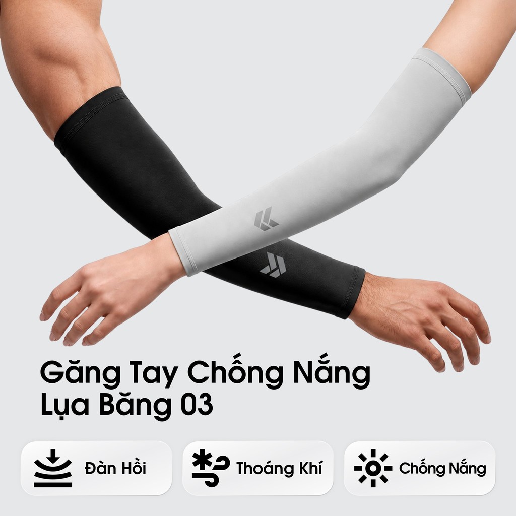 Ống Tay Chống Nắng Lụa Băng - Co Giãn Thoáng Khí Chống Tia UV Cho Nam & Nữ - GangTayChongNang03