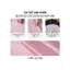 Bộ mặc nhà nữ CARDINA chất liệu đũi áo cộc quần đùi phối viền 6PCN01