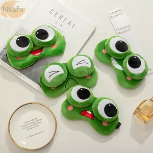 NKSFX Plush Sleep, Cartoon Plush Green Big Eyes Frog Sleep Eye, Lovely Thoáng Khí Che Mắt Ngủ Thân Thiện Với Da Giấc Mơ Đêm