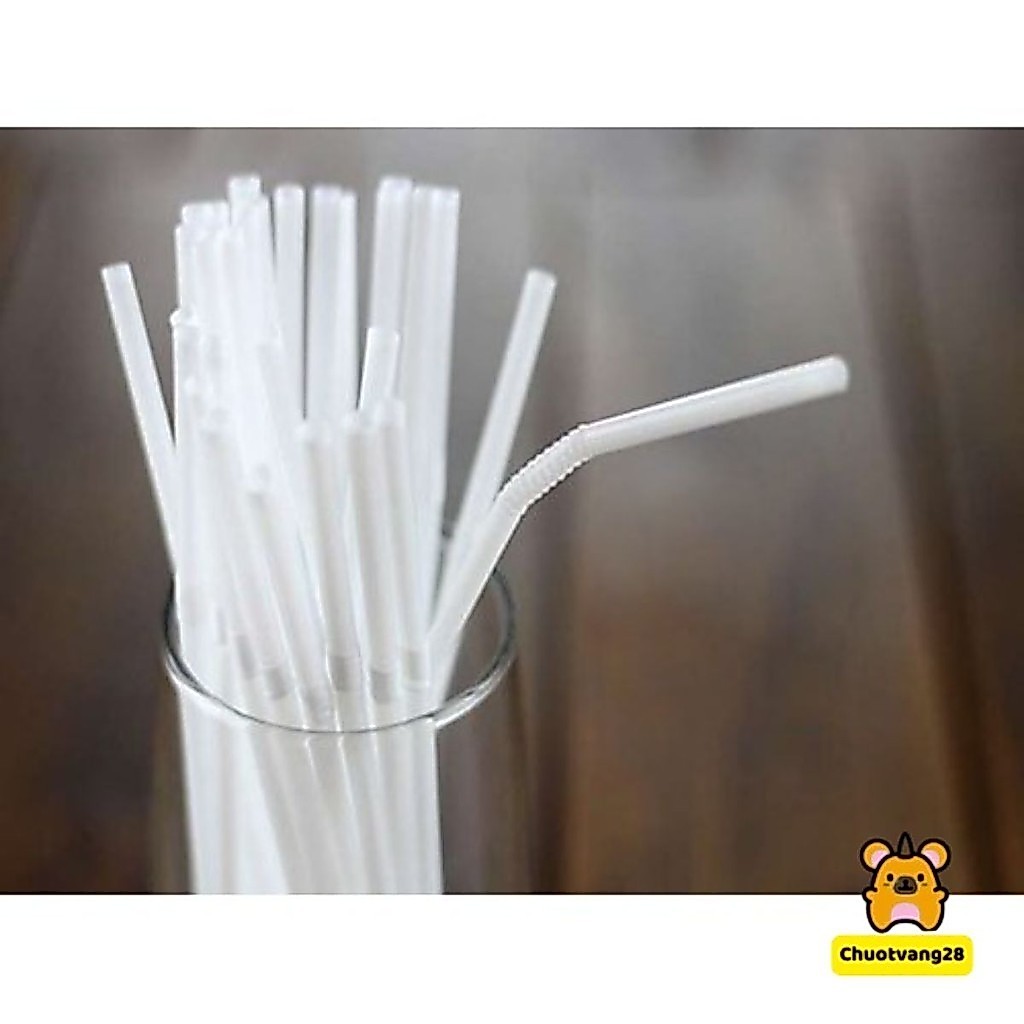 Combo 140 ống hút nhựa cong chịu nhiệt an toàn cho sức khỏe