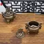 Vintage Hợp Kim Hương Đốt Sti Giá Đỡ Ba Chân Rỗng Ra Mini Gỗ Đàn Hương Đốt Trà Lễ Trang Trí Nhà Cửa VN