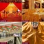 Mã hóa Đỏ Satin Ngày Lễ Tiết Lộ Vàng Dày Phật Hội Trường Trang Trí Lụa Circumfer