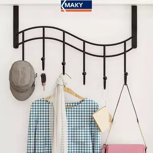 MAKY Hình Trái Tim Cửa Phía Sau Móc Bảo Quản Treo Tường Quần Áo Móc Treo Không Đục Lỗ Móc Treo Phòng Ngủ Tổ Chức Bảo Quản Phụ Kiện VN
