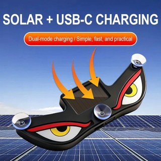 Năng Lượng Mặt Trời Demon 's Eye Car Năng Động Mắt Đèn LED Nhấp Nháy Di Chuyển Mắt Đèn Ô Tô Không Cần Dây