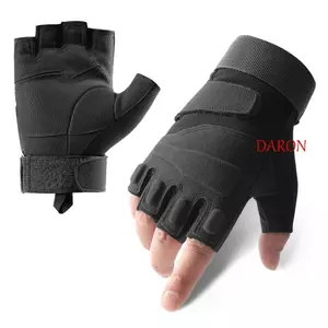 Găng tay xe máy DARON, Găng tay đua cổ điển da dê, Găng tay nửa ngón không ngón chống trượt cổ điển Thể thao ngoài trời