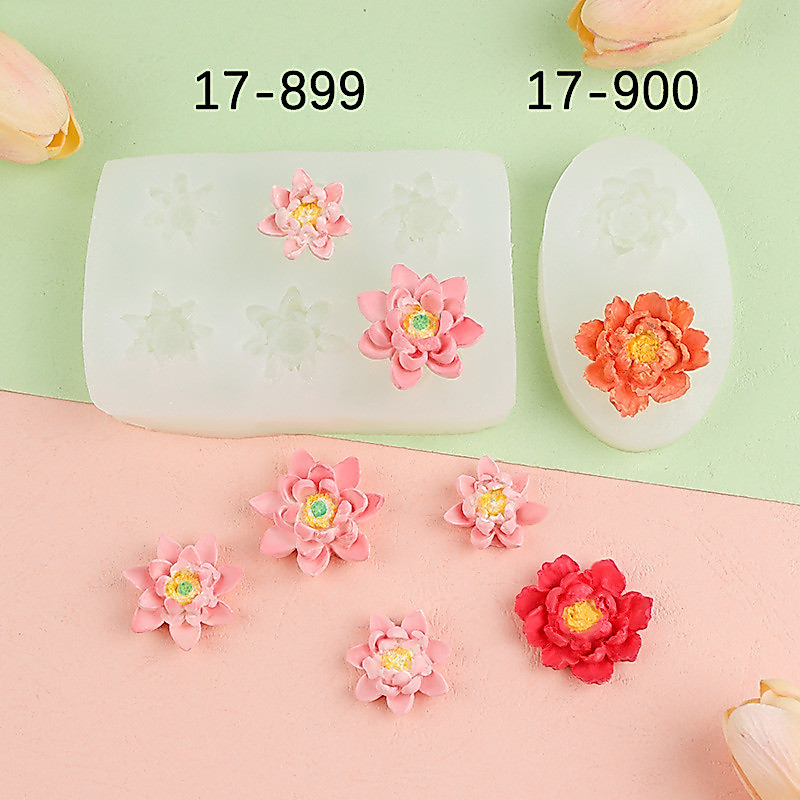 Hoa Mẫu Đơn Khuôn Silicon DIY Mousse Bánh Trang Trí Khuôn Epoxy Trang Trí Nến Thơm Khuôn Socola