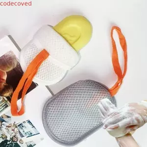 COCODECOVED 10 Chiếc Lưới Tạo Bọt Xà Phòng, Túi Lưới Xà Phòng Dây Rút Tạo Bọt Nhanh, Tẩy Tế Bào Chết Tẩy Tế Bào Chết Có Thể Tái Sử Dụng Dụng Dụng Cụ Giặt Tắm Siêu Mềm Bơi