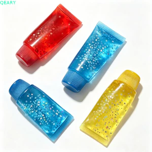 Sữa rửa mặt QEARY Fidget, Đồ chơi Squishy kem đánh răng có thể định hình ngôi sao lấp lánh, Đồ chơi mực cảm giác Bling Bling Bling mới lạ dành cho trẻ em và người lớn