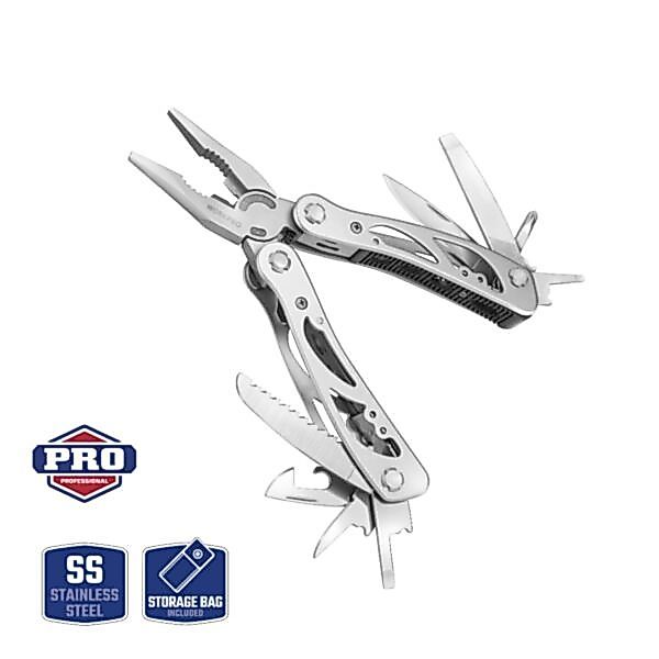 Kìm đa năng 12 trong 1 tiện dụng WORKPRO WP382001 bằng thép không gỉ, trọng lượng nhẹ, dễ thao tác - Hàng chính hãng