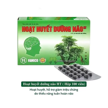 Hoạt Huyết Dưỡng Não HT,FAMICO Giúp Tăng Cường Tuần Hoàn Máu Lên Não, Cải Thiện Trí Nhớ,Hoạt Huyết