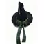 WEETW Gothic Mũ Phù Thủy, Ren Satin Nơ Mũ Halloween, Mũ Dự Tiệc Có Thể Uốn Cong Gothic Cao Mũi Nón Top Phù Thủy Mũ Cosplay Sự Kiện