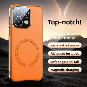 Ốp YJD Cho OPPO Reno16 Pro Da Cao Cấp Bao Phủ Toàn Ống Kính Từ Tính Sạc Không Rỉ Chống Rơi Vỏ Điện Thoại