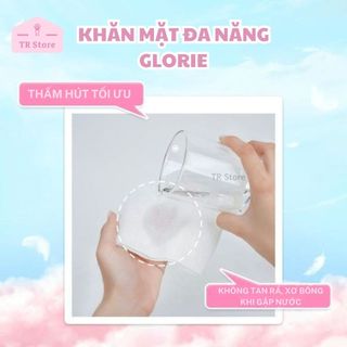 Cuộn 50 Tờ Khăn Khô Đa Năng Glorie - Lau Mặt, Tẩy Trang Siêu Thấm Hút Tiết Kiệm Dùng 1 Lần