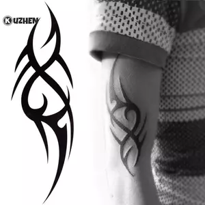 KUZHEN 1 Cơ Thể Nghệ Thuật Mát 3D Nam Nửa Tay Hình Xăm Cánh Tay Tạm Thời Totem Hình Xăm Stiers HOT