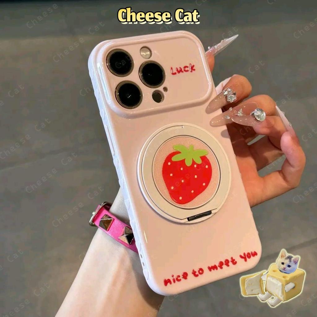 Ổi Dâu Măng Cụt Chanh Trái Cây Mùa Hè Ốp Lưng Điện Thoại iPhone 11 12 13 14 15 Plus 16 17 Pro Max 17 Air Case Có Chân Đế