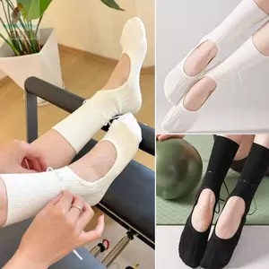 Tất tập Yoga GILL, Tất Pilates thấm mồ hôi đường phố Harajuku, Tất tay cầm bằng vải Cotton thoáng khí
