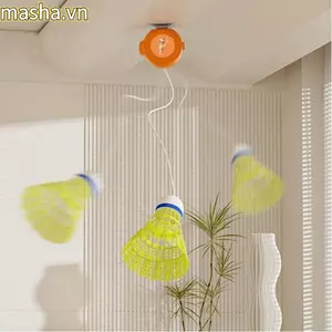 Máy tập cầu lông, Máy tập luyện Solo Rebounder Huấn luyện viên cầu lông tự động tự học, Hỗ trợ tự học với cầu lông treo tường tốc độ có thể điều chỉnh trong nhà