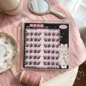 Lông mi giả tự dính Tự nhiên 3D C Curl Sợi đen 9-13mm Chiều dài hỗn hợp Trang điểm mắt có thể tái sử dụng