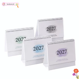 BEABOUT 2027 Lịch để bàn, Lịch lật đứng bằng giấy cuộn kim loại, Lịch trình hàng tháng sáng tạo Thiết kế đứng Trang lật Lập kế hoạch lịch trình hàng tháng