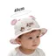 WANYEDI Mũ chống nắng cho bé, Mũ chống nắng Cotton in hình gấu, Quà tặng Tai gấu mềm cho trẻ sơ sinh Mũ xô trẻ em