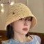 AqToCna Bãi Biển Mũ Rơm Hàn Quốc Mùa Hè Nữ Tấm Che Thoáng Khí Sang Trọng Mũ Buet Người Cá Mũ Dệt Tay Cô Gái Câu Cá Mũ Chống Nắng Cho Nữ AqToCna
