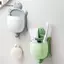 GCDHome 1PC Giá đỡ bàn chải đánh răng dễ thương Giá đỡ kem đánh răng treo tường Hình con rùa Giá đỡ dao cạo Người tổ chức Lưu trữ phòng tắm Màu xanh lá cây HOT