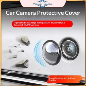 POWER Universal Car Baup Bảo vệ ống kính máy ảnh 2 chiếc Vỏ chống sương mù chống vỡ để hỗ trợ quan sát phía sau.