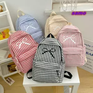 Ba lô SAMO, Túi đi học chống thấm nước bằng Nylon, 2024 Bow Casual Ba lô chống trộm Thanh thiếu niên