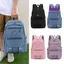 SAMO Ba Lô Dung Tích Lớn, Túi Đi Học Chống Thấm Nước Nylon Bé Gái, Túi Đeo Vai Màu Trơn Chống Nước Du Lịch Notebook Ba Lô Nam