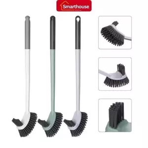 ￼Chổi Cọ Bồn Cầu 2 Đầu Cán Dài Lõi Inox Chống Gỉ - Dụng Cụ Vệ Sinh Nhà Tắm Đa Năng Siêu Sạch