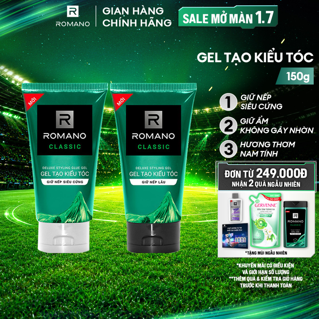 Gel vuốt tóc nam Romano Classic 150g