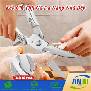 Kéo Cắt Xương Gà Vịt Chuyên Dụng - Thép Không Gỉ Cao Cấp, Cắt Xương & Cá Dễ Dàng, Bền Bỉ