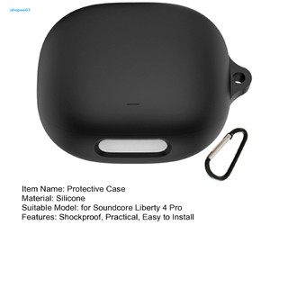 [Ky] Vỏ tai nghe Vỏ tai nghe silicon Vỏ silicon chống sốc cho tai nghe Soundcore Liberty 4 Pro Bảo vệ bền bỉ cho người mua Đông Nam Á
