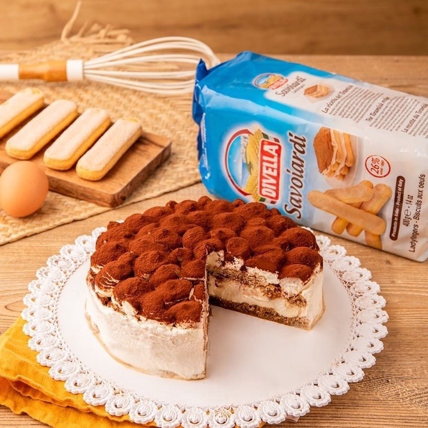 Bánh Divella Ladyfingers SAVOIARDI Sampa Gói 400g, Bánh Quy Truyền Thống Của Ý Làm Tiramisu