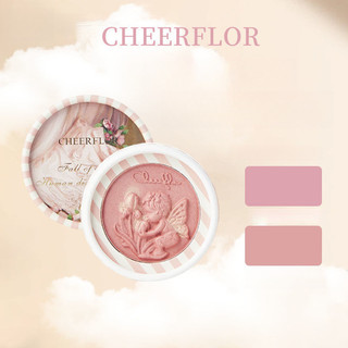 CHEERFLOR Baby Angel Phong cách Hàn Quốc sưng tông màu Bột làm dịu trang điểm và chải lông khỏa thân Phấn má hồng Màu sắc tinh tế tự nhiên Bột làm sáng da