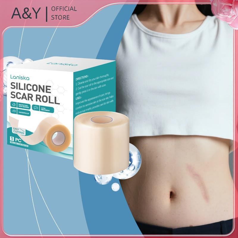 A & Y 1 Cuộn Băng Silicon Sẹo Loại Bỏ Khăn Cho Sẹo Phẫu Thuật Miếng Dán Băng Tự Dính Đốt Mụn Chăm Sóc Da Hiệu Quả.