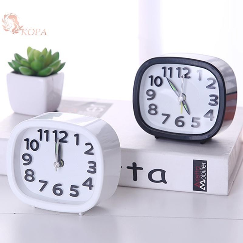 KOPA Vuông Tròn Đồng Hồ Báo Thức Nhỏ Im Lặng Bàn Đồng Hồ Báo Thức Thức Dậy Đồng Hồ Chạy Bằng Pin Đồng Hồ Báo Thức Di Động VN