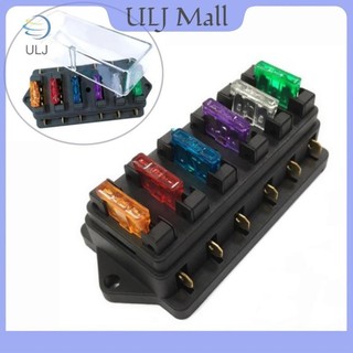 ULJ 6 Way Circuit Standard ATO Blade Fuse Box 12V / 24V Cầu chì khối giữ cầu chì ô tô.